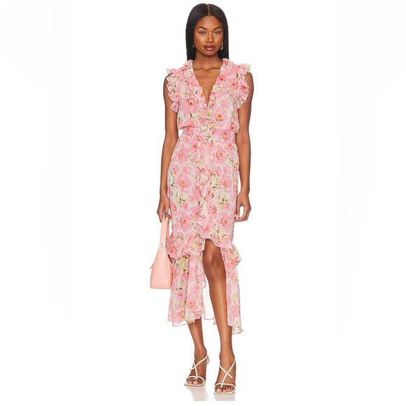MISA Los Angeles Kidada Maxi Dress in Blushing Floral Revolve Size XL NWOT - Picture 1 of 15